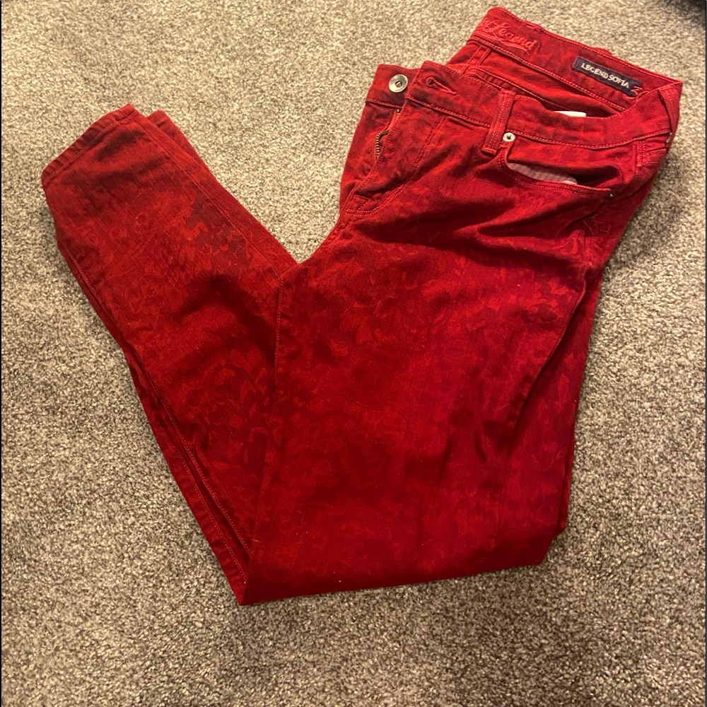 Cute red lucky Legend brand jeans (legend sophia30)